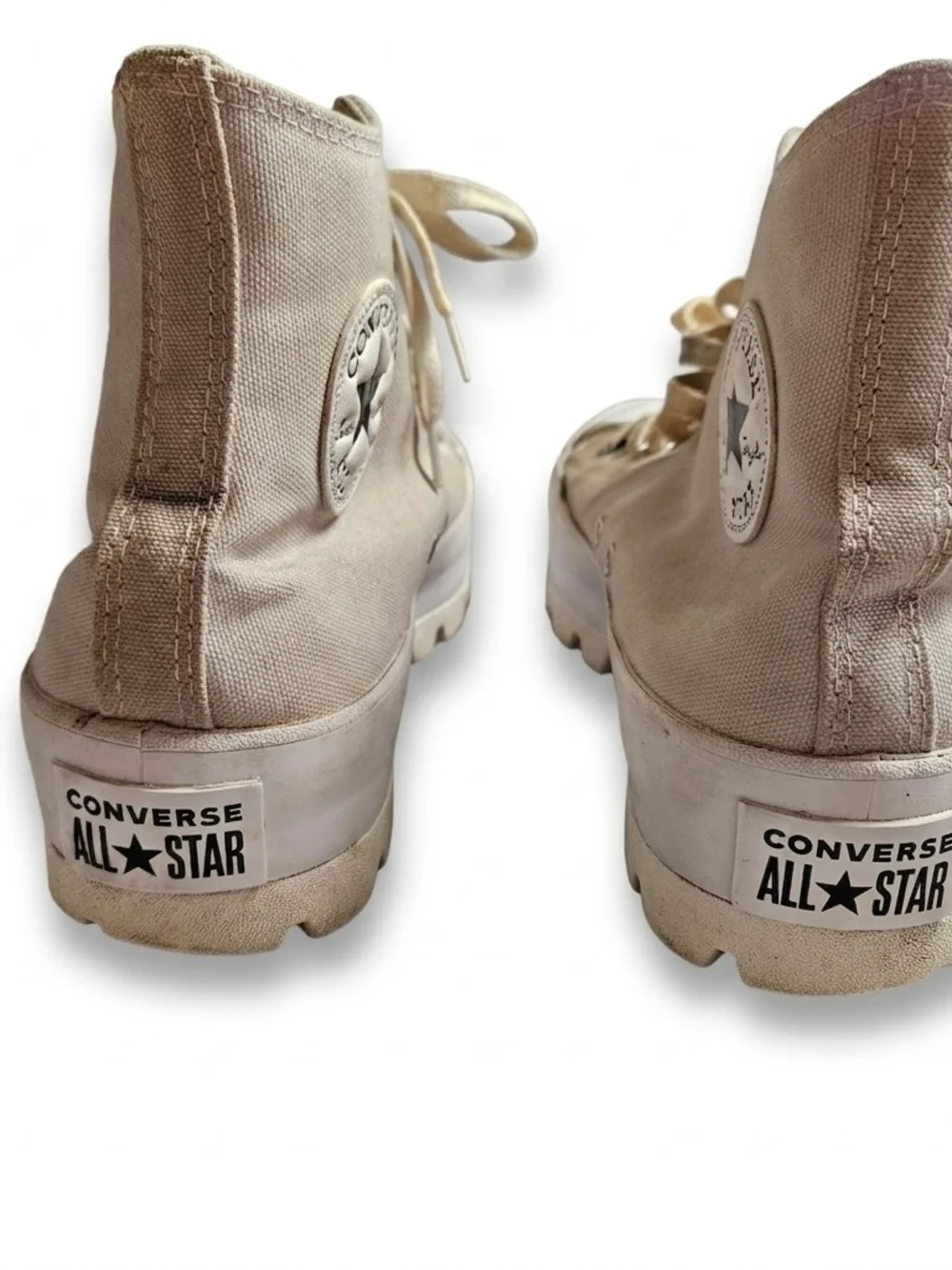 Converse Chuck Taylor All Star Lugged High Top Desert Sand Platform Size 9.5 - Picture 4 of 15